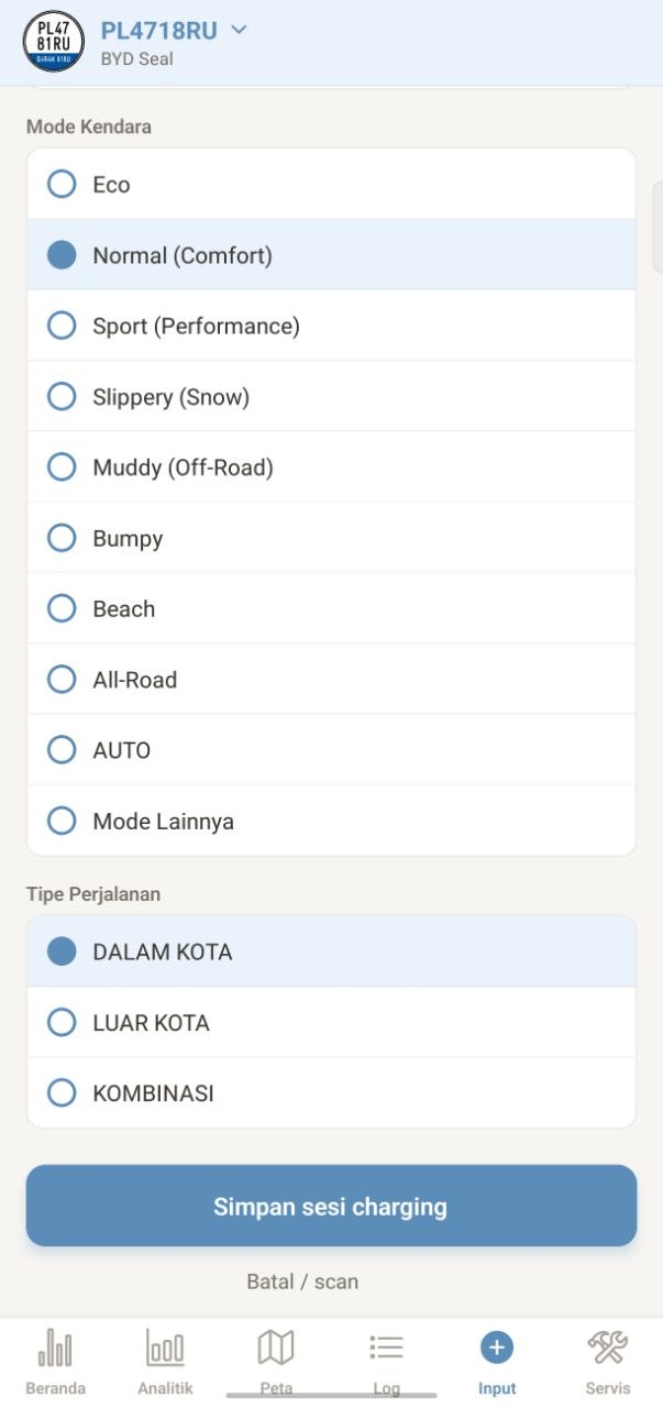 Input sesi